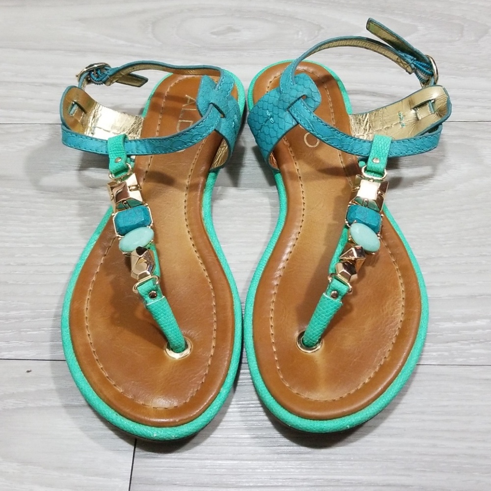 ALDO teal sandals
